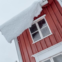 Snö på taket
